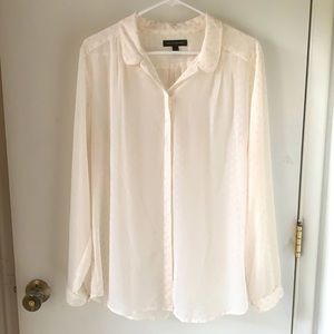 Banana Republic Button Up Sheer Blouse